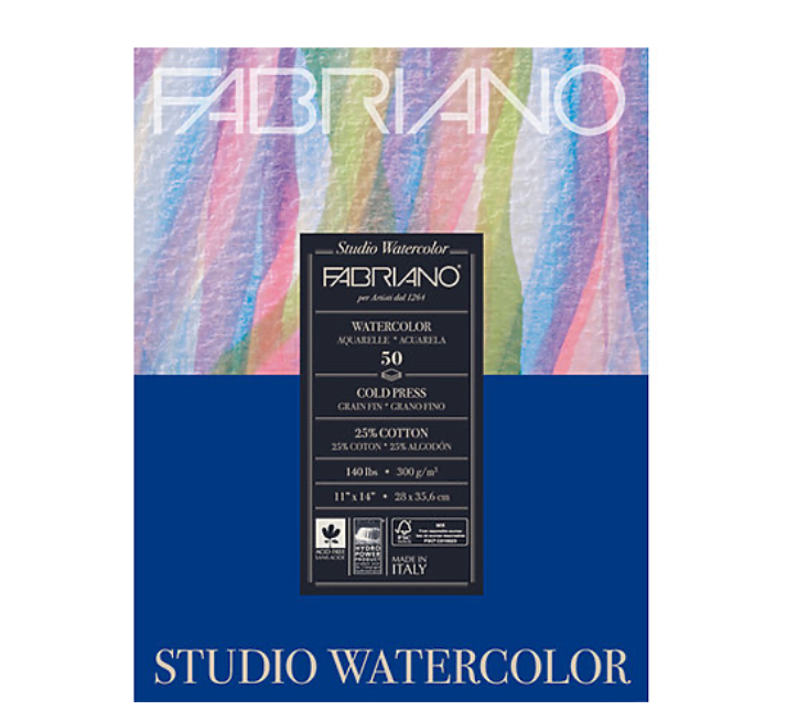 Fabriano Watercolor Pad | 9x12 Cold Press, 50 Sheets