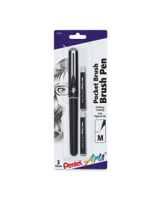 Pental Pocket Brush Pens Medium & Refills
