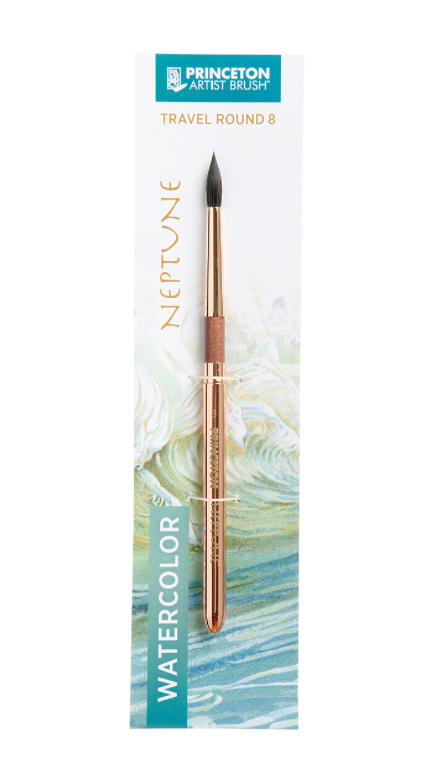Neptune Synthetic Squirrel Watercolor Travel Round Brushes