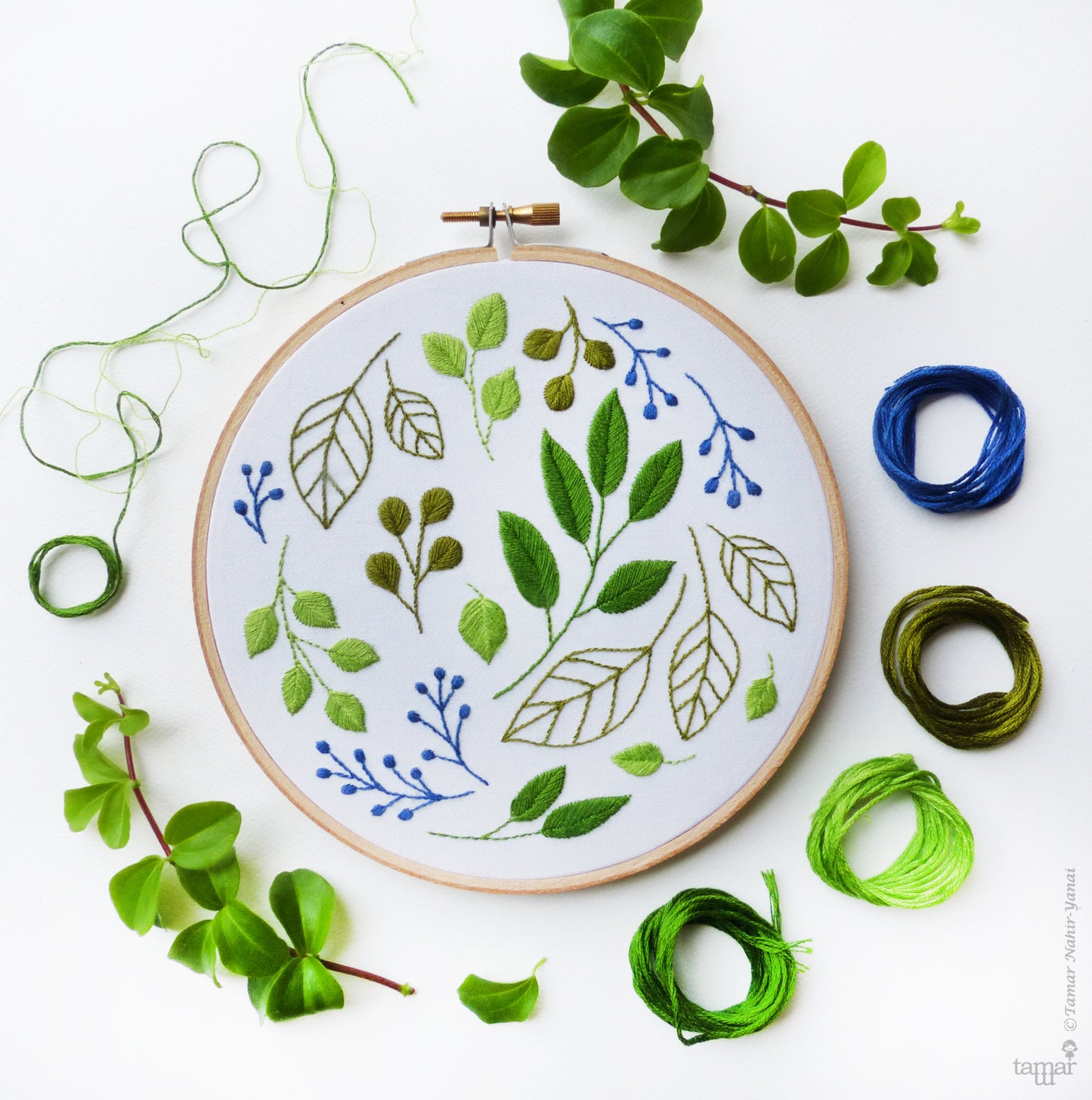Windy Leaves 6" Embroidery Kit