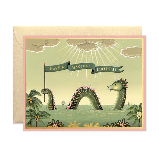 Sea Monster Birthday Card