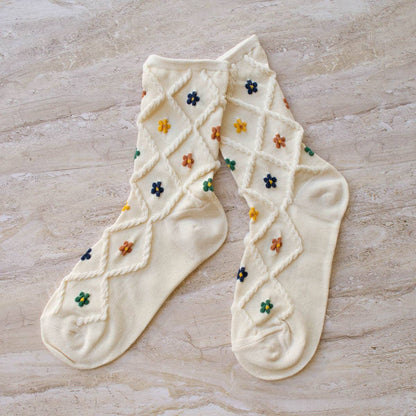 Ann Cottage Floral Casual Socks