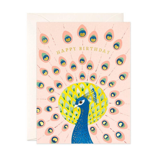 Peacock Birthday Card