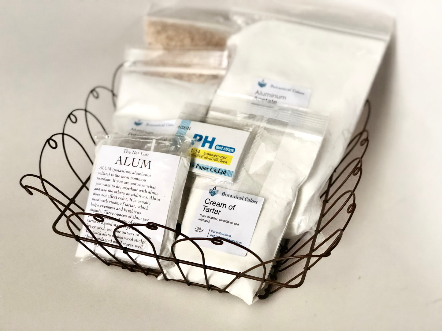 Mordants, additives, & PH Paper  for Natural Dyeing