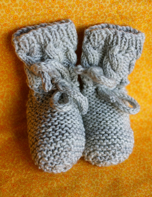 Cable Me Softly Baby Booties