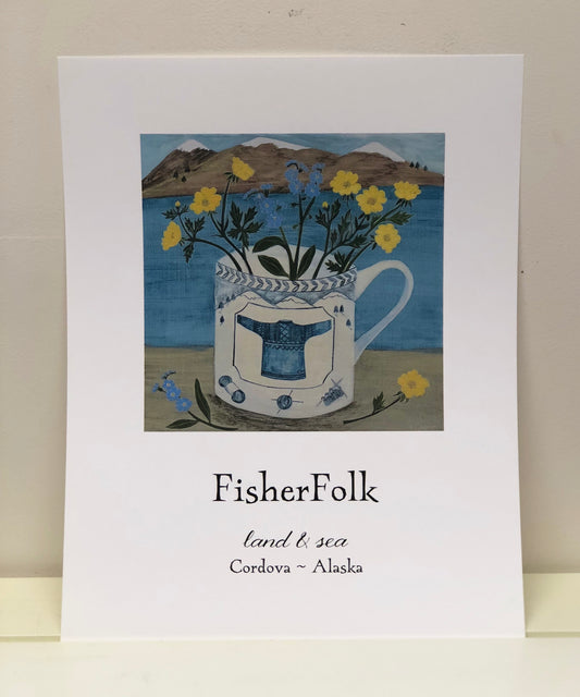 FisherFolk Land & Sea Gansey Mug Print