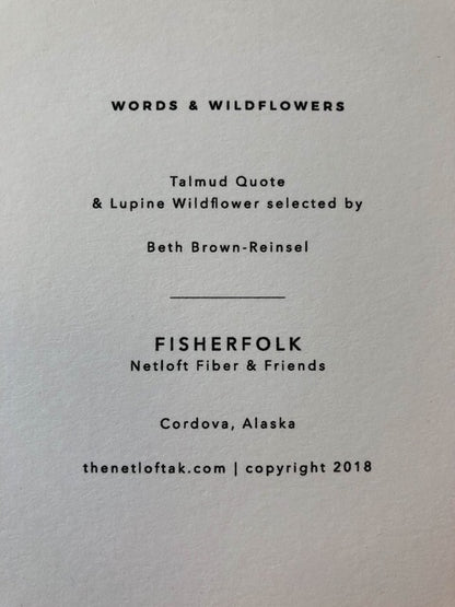 Words & Wildflowers:  Beth Brown Reinsel Lupine Notecard