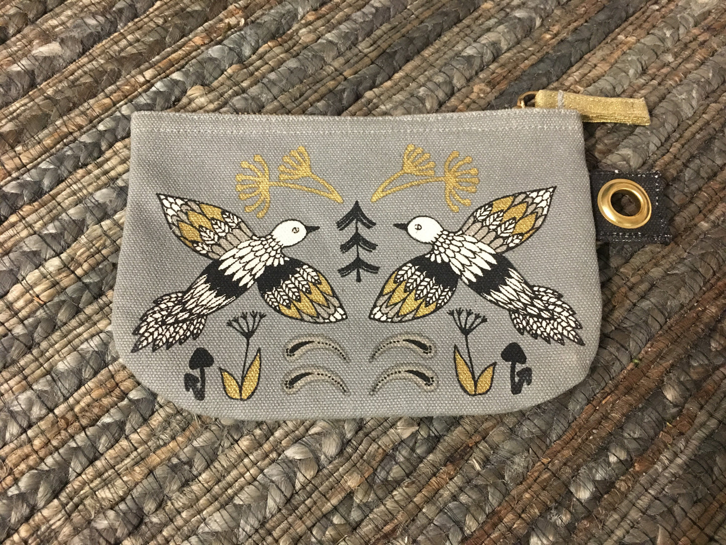 Woodland Bears, Birds, & Foxes Collection: Flat medium Pouch