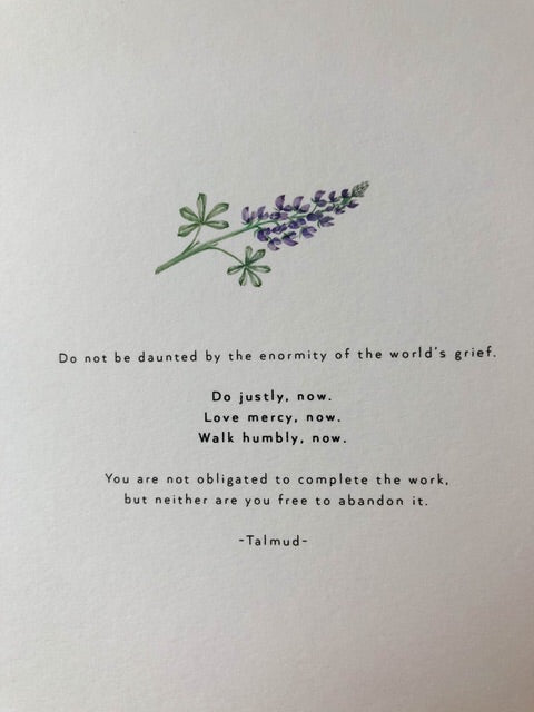 Words & Wildflowers:  Beth Brown Reinsel Lupine Notecard