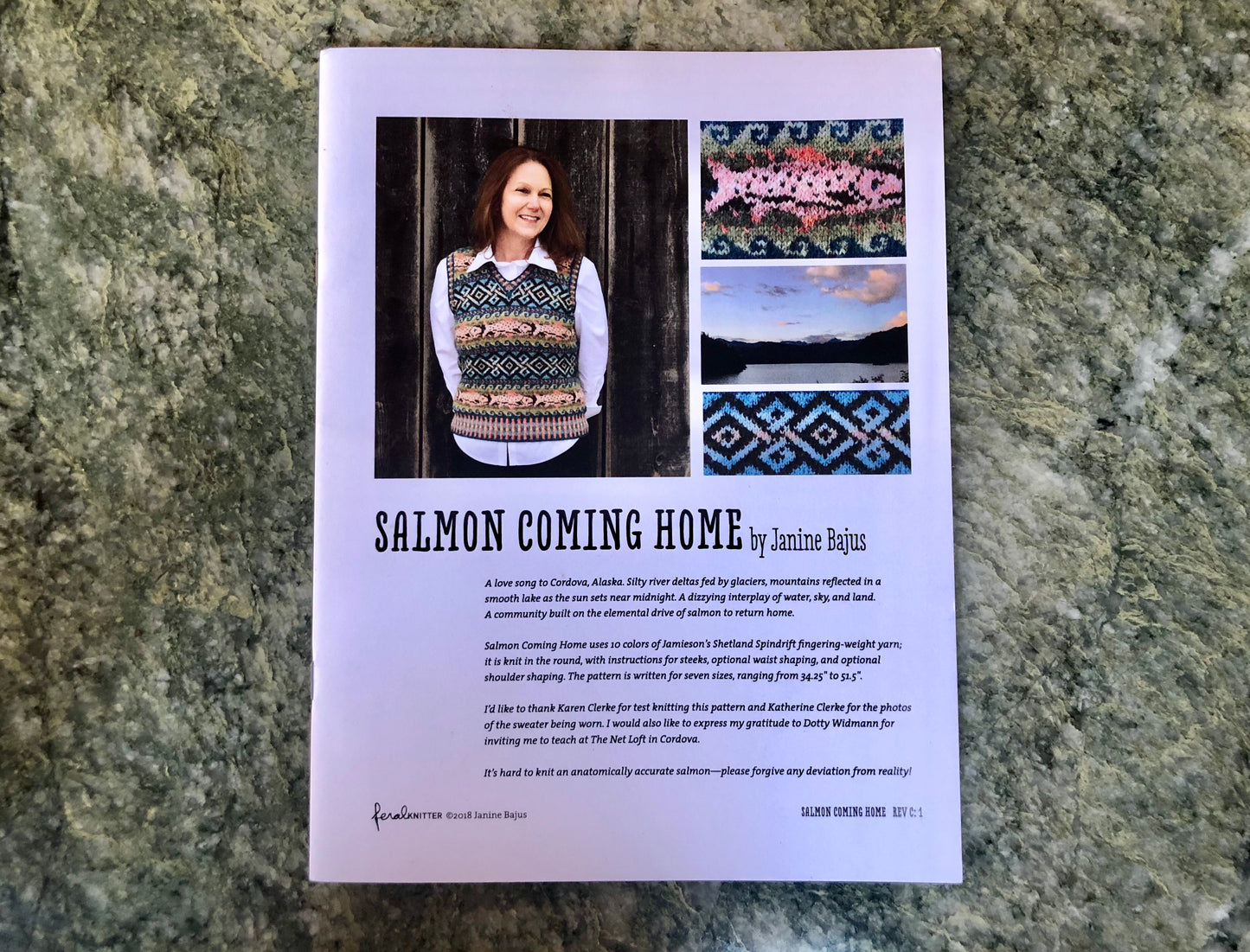 Salmon Coming Home Vest Pattern by Janine Bajus